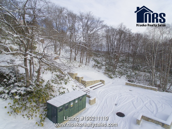 View into site from turnaround at the end of Lower Niseko Hirafu Escarpment development.